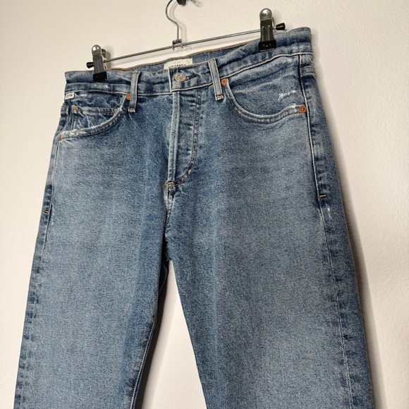 Citizens of Humanity Emerson Medium Wash Distressed Jeans Size 24 - Picture 2 of 9
